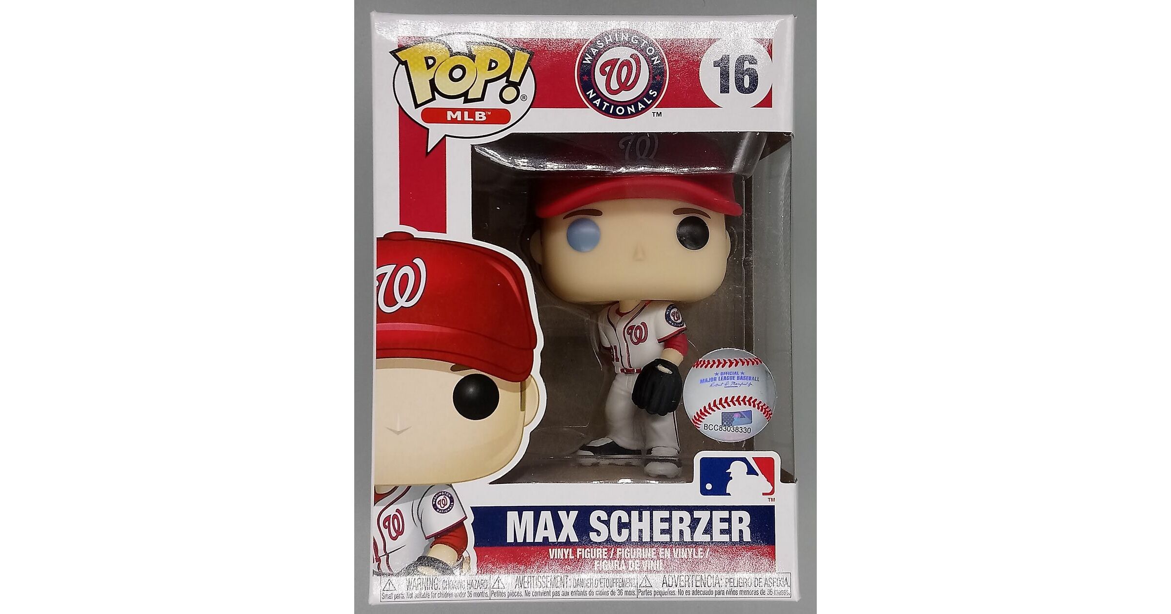 Max Scherzer Signed Washington Nationals #16 MLB Funko Pop! Vinyl