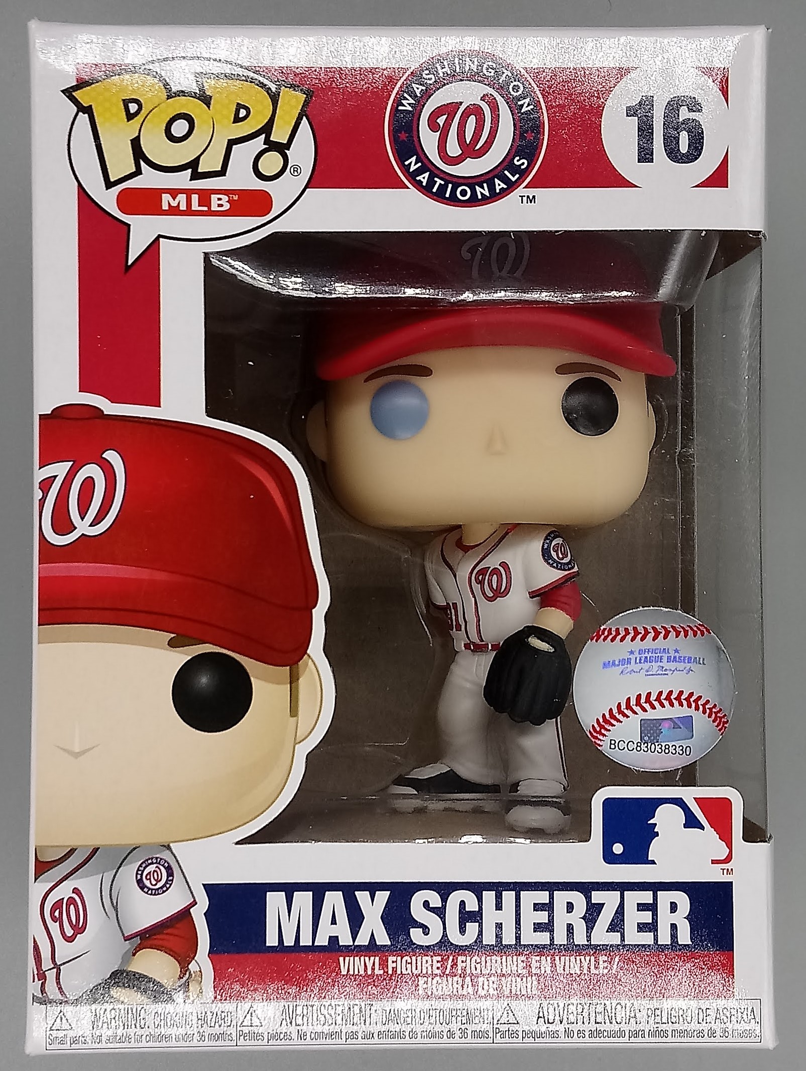 Max Scherzer Signed Washington Nationals #16 MLB Funko Pop! Vinyl
