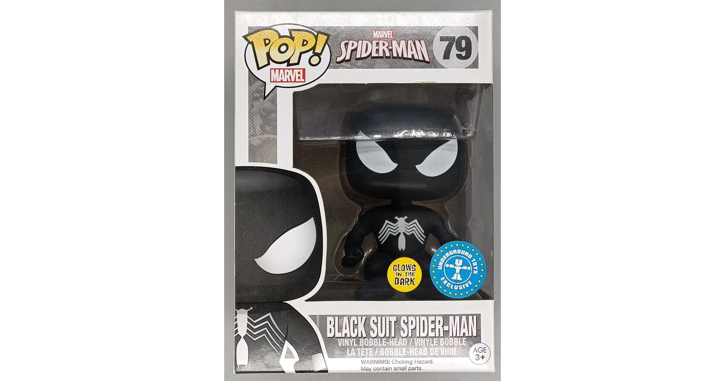 79 Black Suit Spider-Man - Glow - Marvel Spider-Man - Exc – Funko Pops