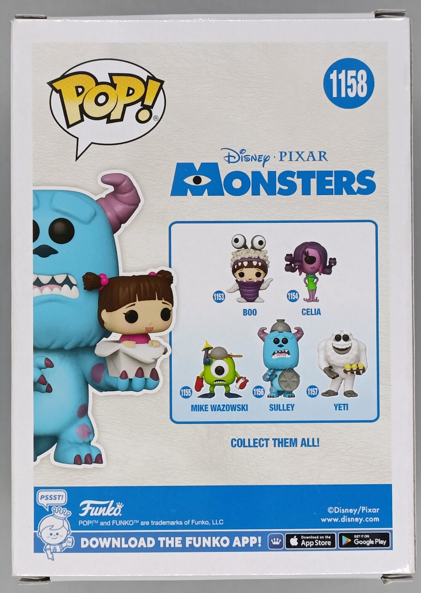 #1158 Sulley (with Boo) Disney Monsters Inc – Funko Pops