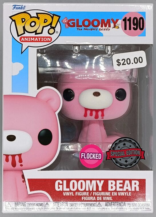 #1190 Gloomy Bear - Flocked - Naughty Grizzly