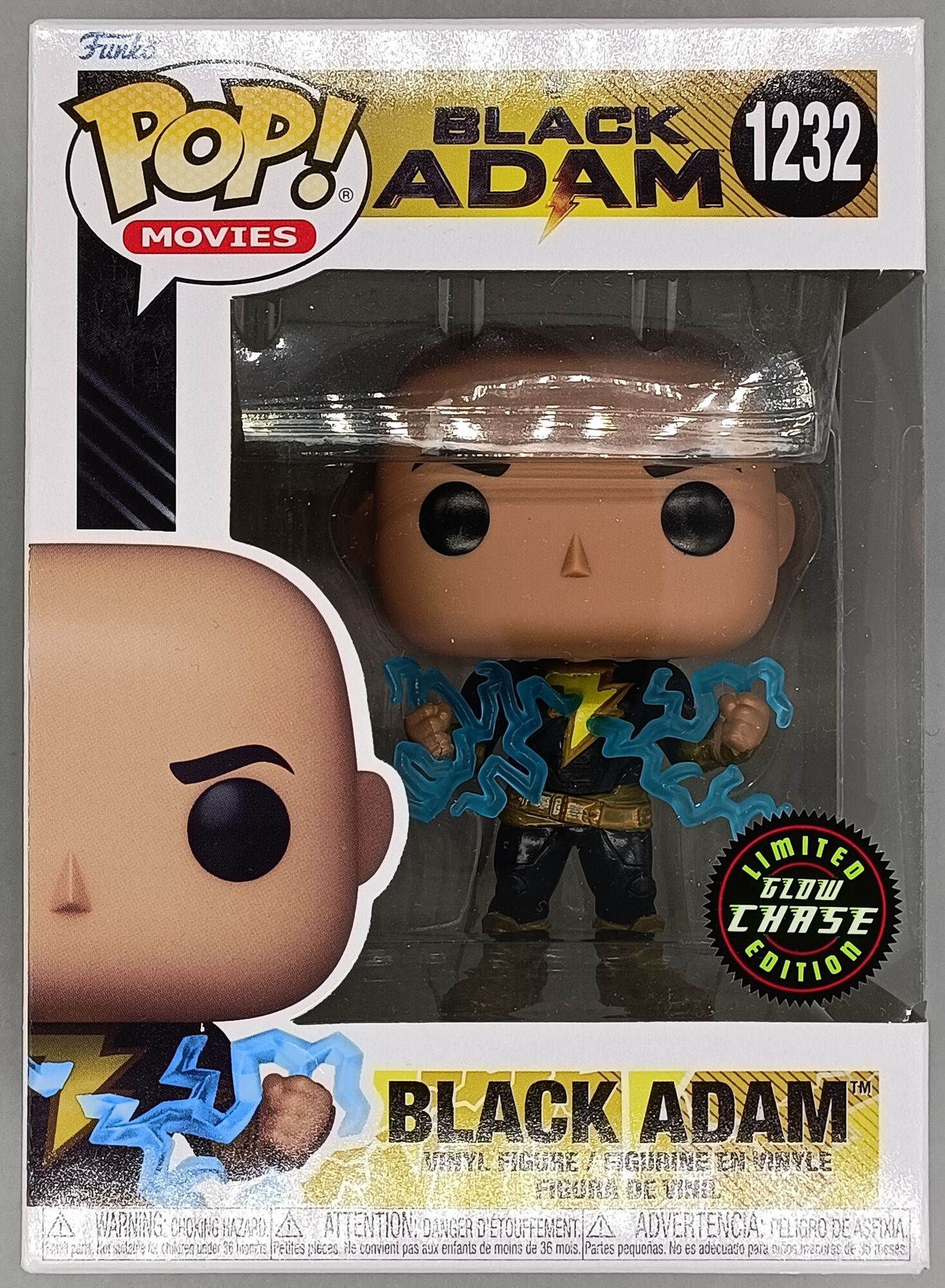 #1232 Black Adam (w/ Lightning) Glow Chase - Black Adam – Funko Pops