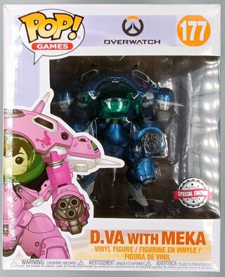 #177 D.Va with MEKA (Blueberry) 6 Inch Overwatch BOX DAMAGE