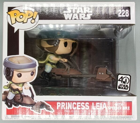 #228 Princess Leia (with Speeder Bike) Deluxe Star Wa DAMAGE