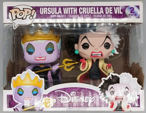 [2 Pack] Ursula with Cruella De Vil - Disney BOX DAMAGE