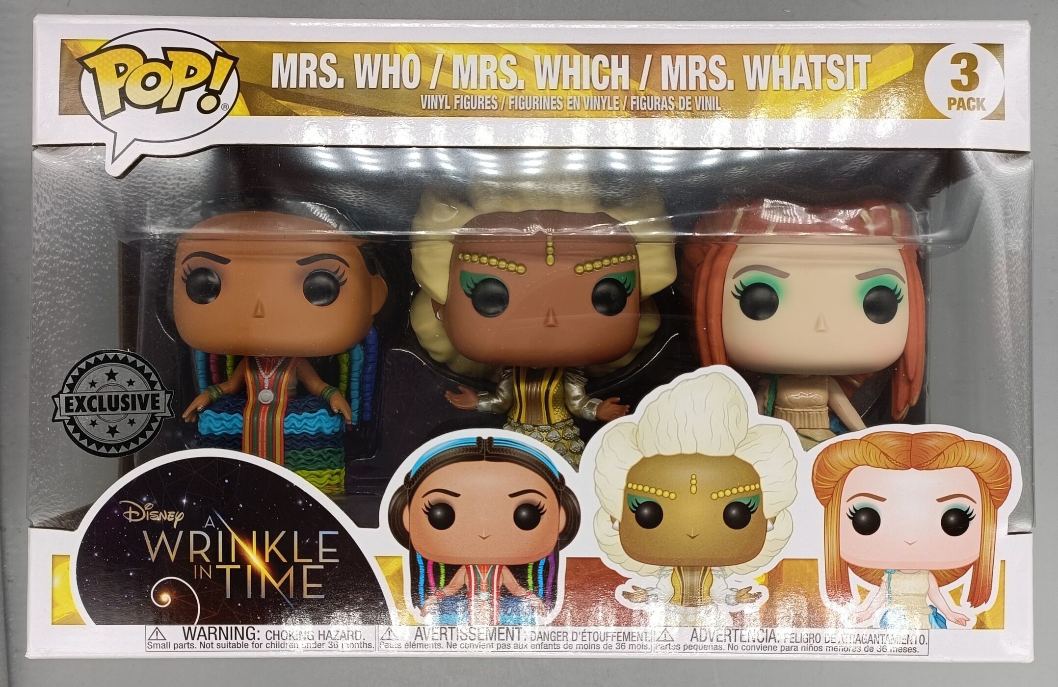 [3 Pack] Mrs. Who Mrs. Which Mrs. Whatsit Disney A Wrinkle I – Funko Pops