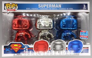 [3 Pack] Superman (Red/Silver/Blue) - Chrome - DC