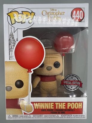 #440 Winnie the Pooh (w/ Balloon) - Flocked - Disney