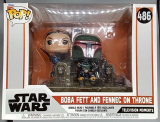 #486 Boba Fett and Fennec on Throne TV Moment Star W- DAMAGE