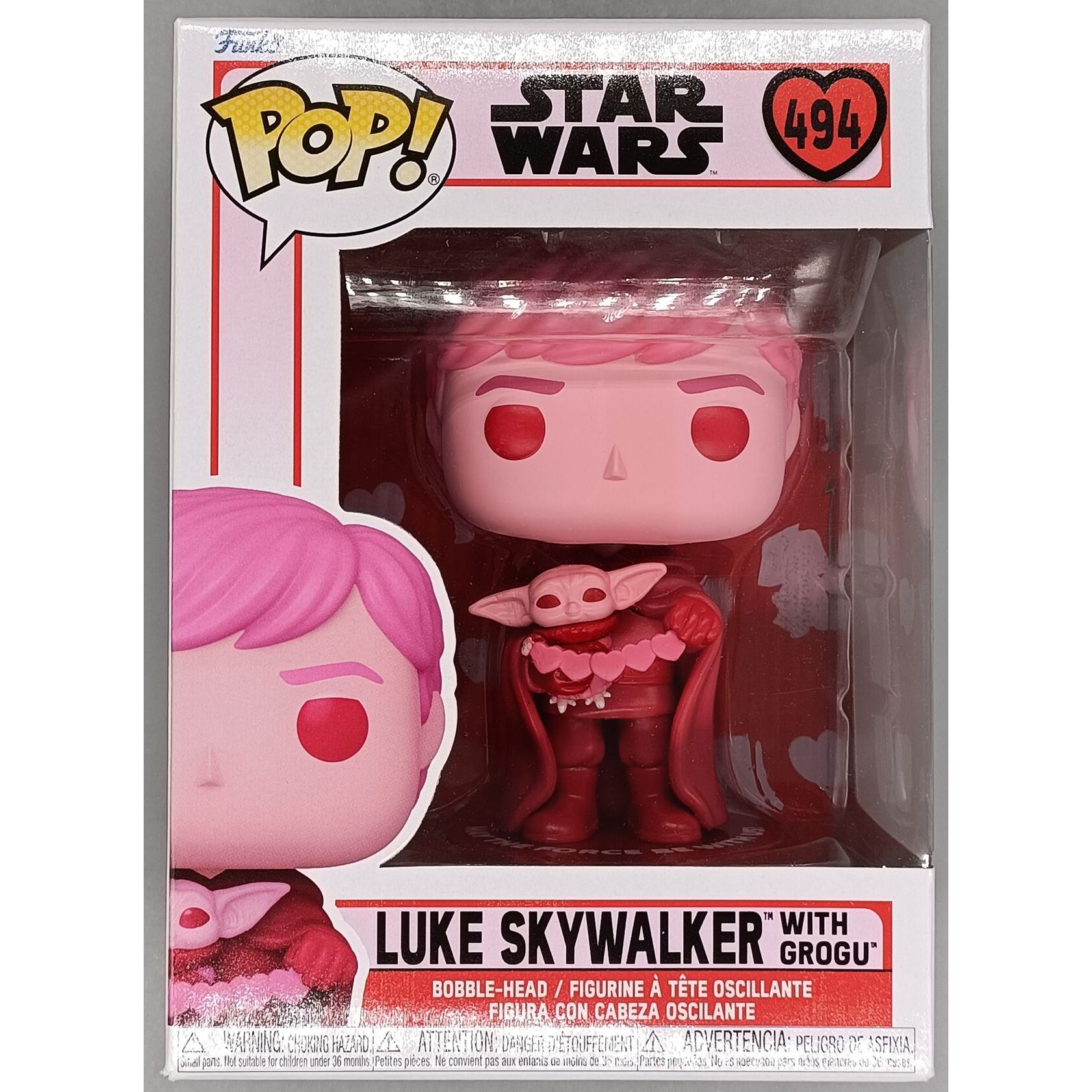 Funko POP #494 Luke Skywalker with Grogu Star Wars Valentine's