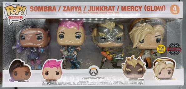 [4 Pack] Sombra / Zarya / Junkrat / Mercy Glow - Overwatch