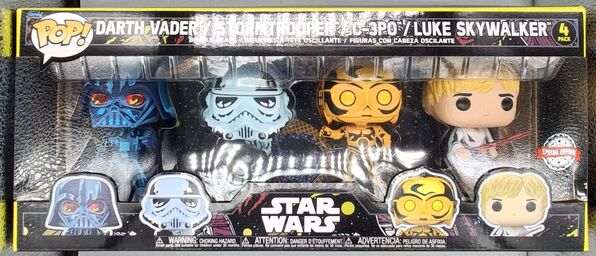 #[4 Pack] Darth Vader / Stormtrooper / C-3PO / Luke Skywalke