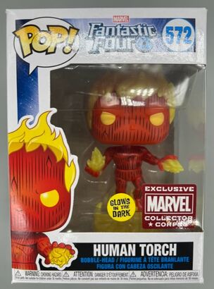 #572 Human Torch (Action Pose) Glow - Marvel Fantastic Four