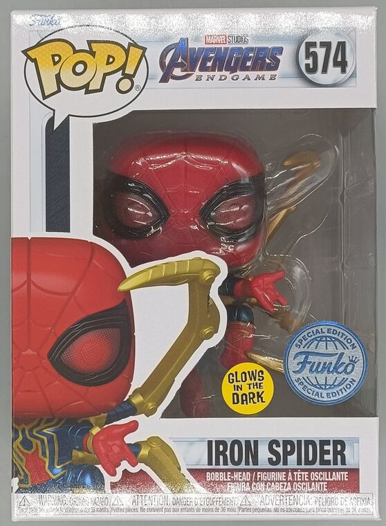 #574 Iron Spider (w/ Gauntlet) Glow Marvel Avengers Endgame