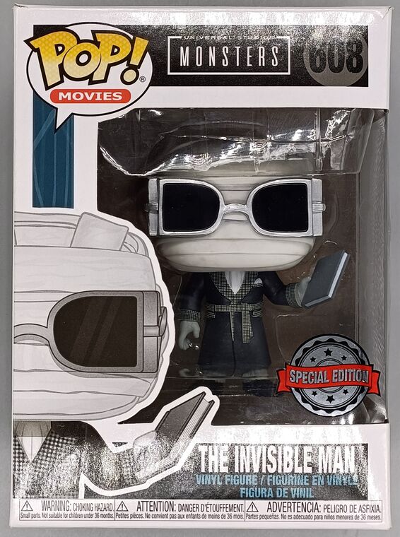 #608 The Invisible Man - B&W - Universal Monsters BOX DAMAGE