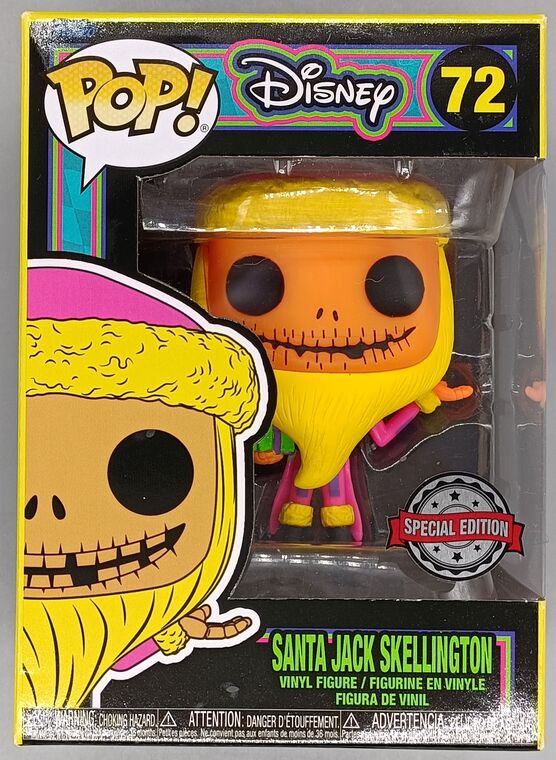 #72 Santa Jack Skellington - Blacklight - Disney TNBC