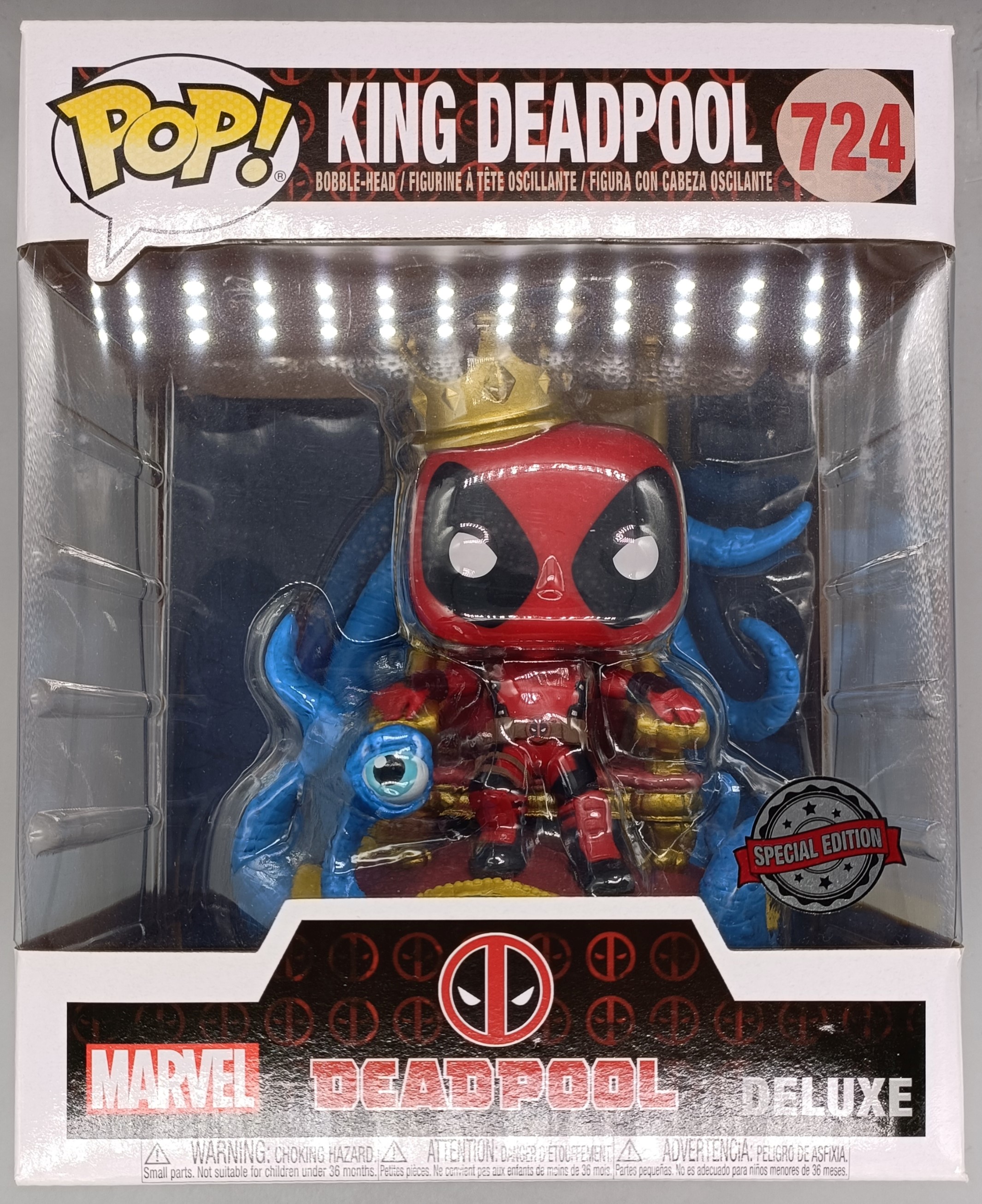 Funko POP! Deluxe Marvel King Deadpool on Throne Vinyl Figure 724