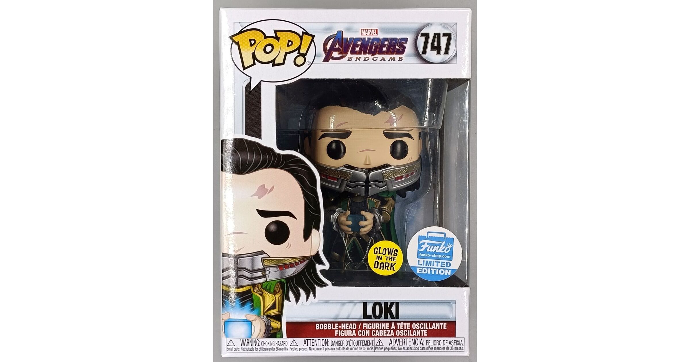 Funko Pop! Marvel Avengers Endgame Loki (With Tessaract) GITD