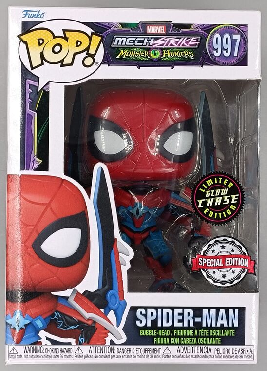 #997 SpiderMan Glow Chase Marvel Mech Strike Monster Hunters