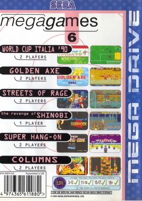 Mega Games 6 (Golden Axe, Streets of Rage, Revenge of Shinob