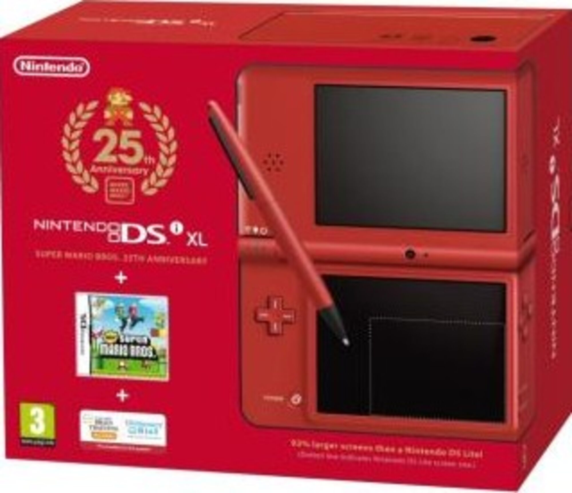 Nintendo DSi XL (Red) with New Super Mario Bros Special Edit