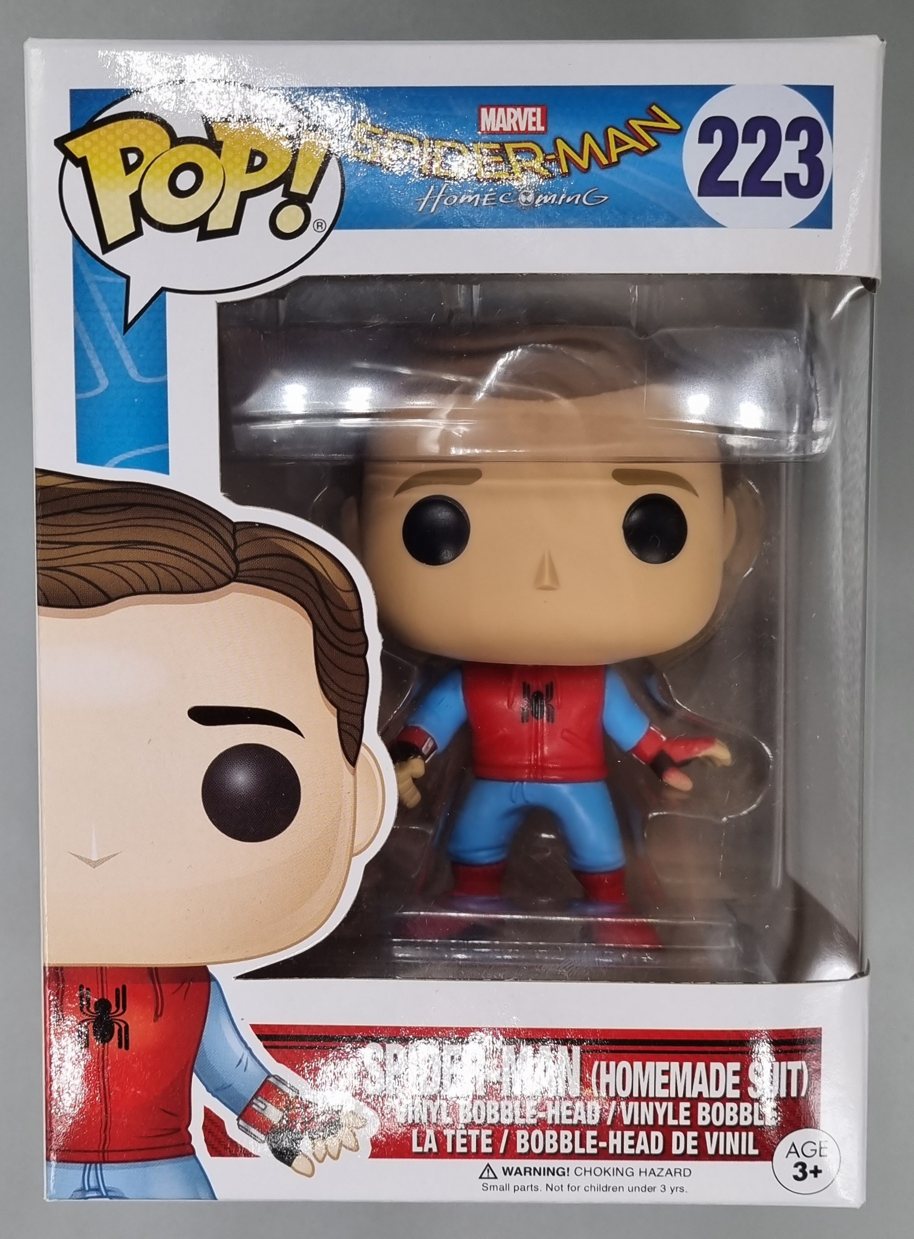 223 Spider-Man (Homemade Suit, Unmasked) Marvel Homecoming – Funko Pops
