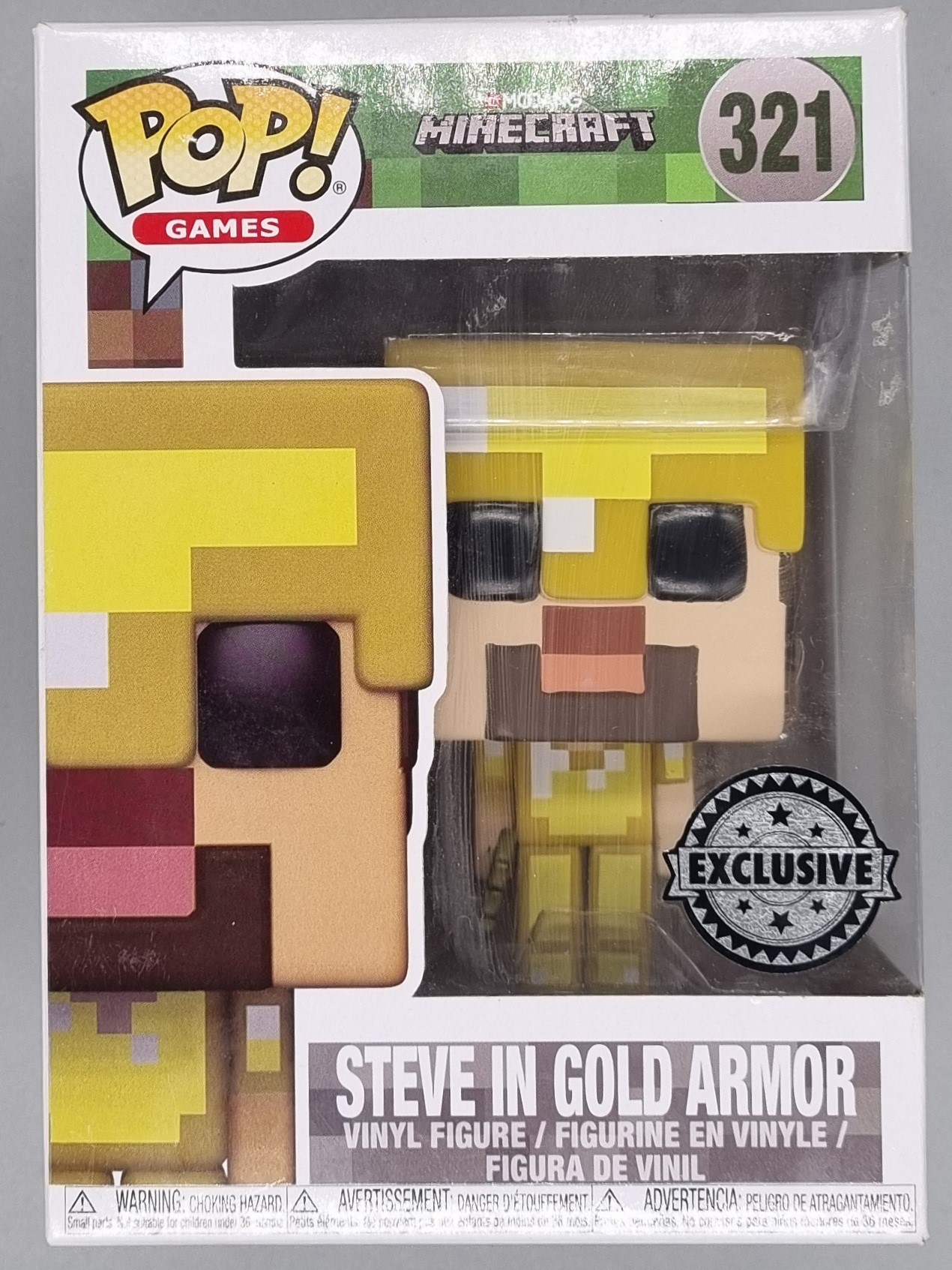 321 Steve in Gold Armor - Pop Games - Minecraft - Exclusive – Funko Pops