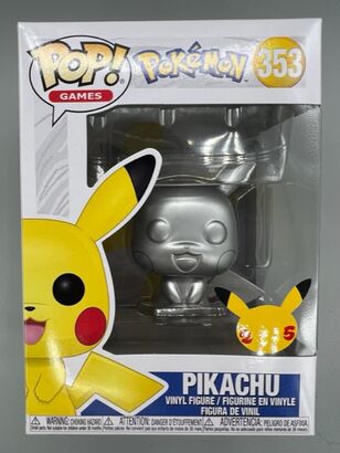 #353 Pikachu (Silver) - Metallic - Pokemon - BOX DAMAGE