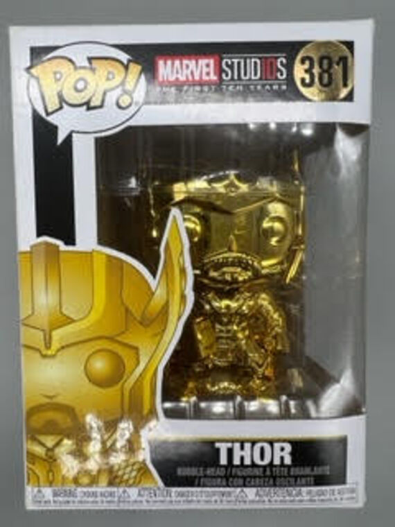 #381 Thor (Gold) - Chrome - Marvel Studios 10 - BOX DAMAGE