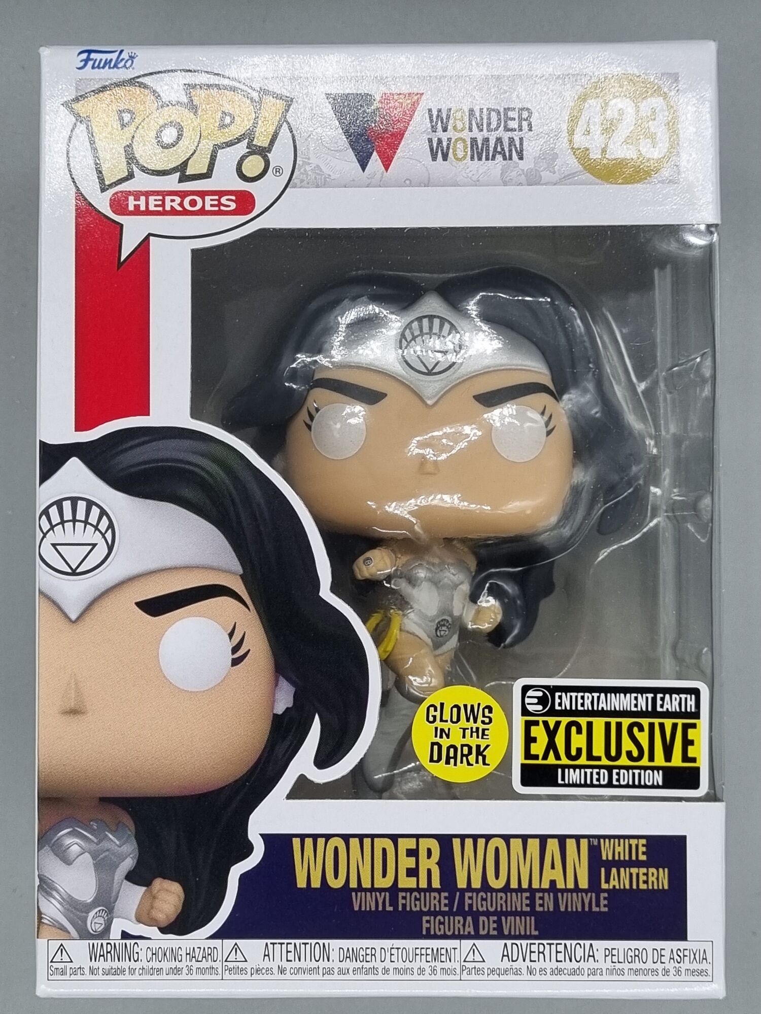 423 Wonder Woman White Lantern Glow 80th Dc – Funko Pops