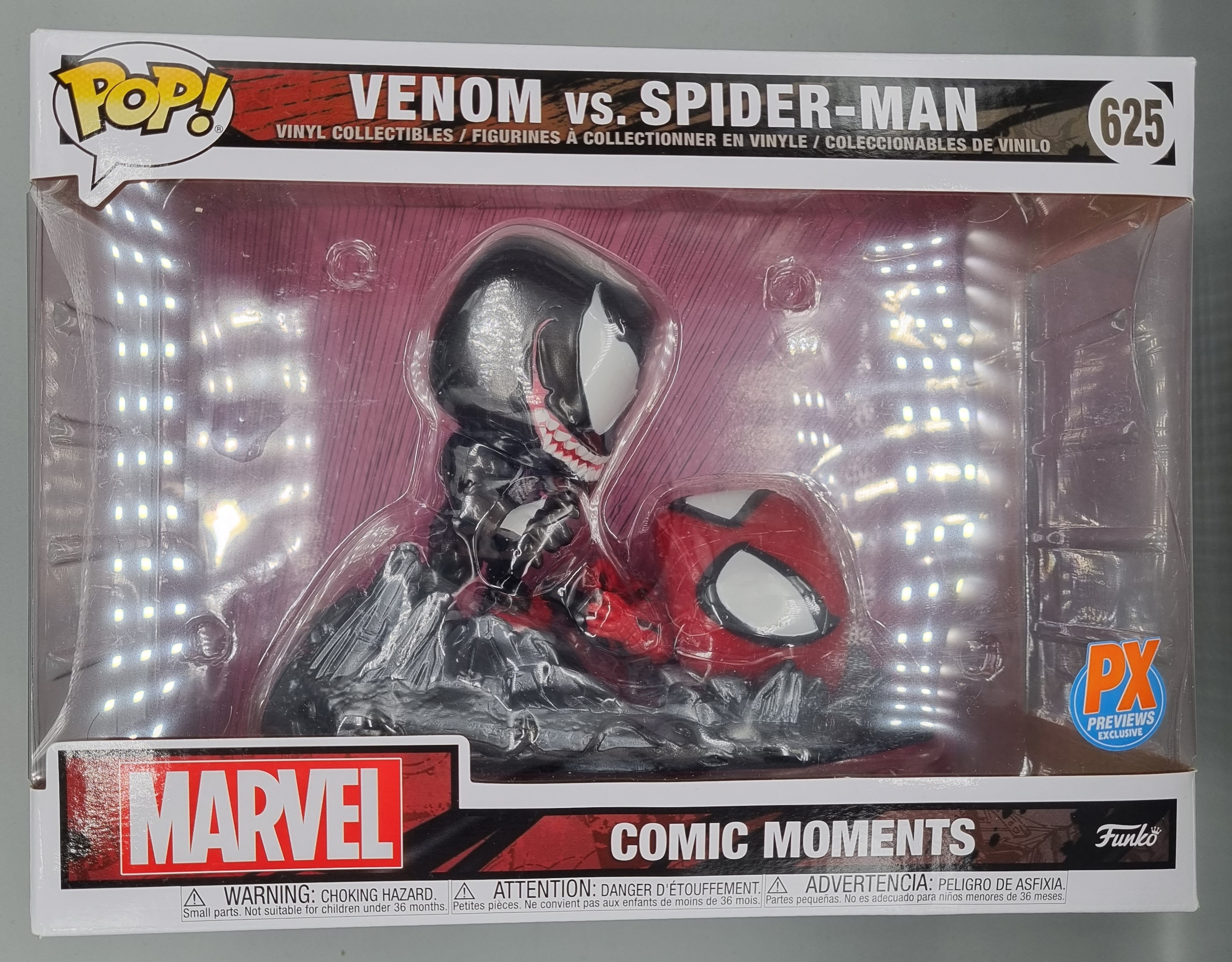 625 Venom vs. Spider-Man Comic Moment Metallic Marvel – Funko Pops