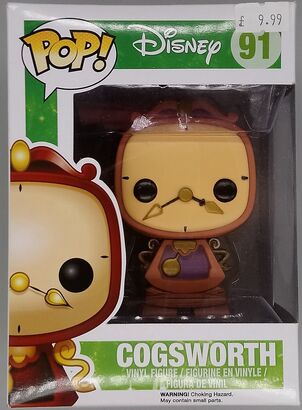 #91 Cogsworth - Disney Beauty and The Beast - BOX DAMAGE